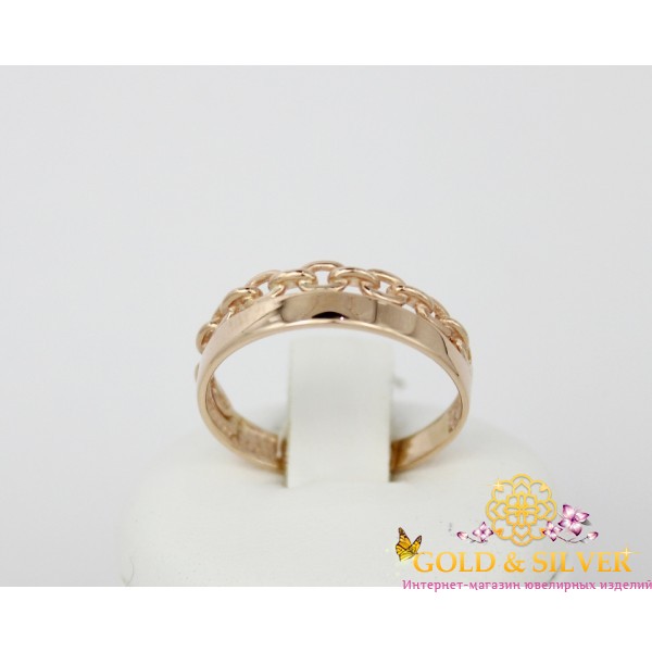 Жіноча золота каблучка "Ланцюг" 300507 , Gold &amp Silver Gold & Silver, Украина